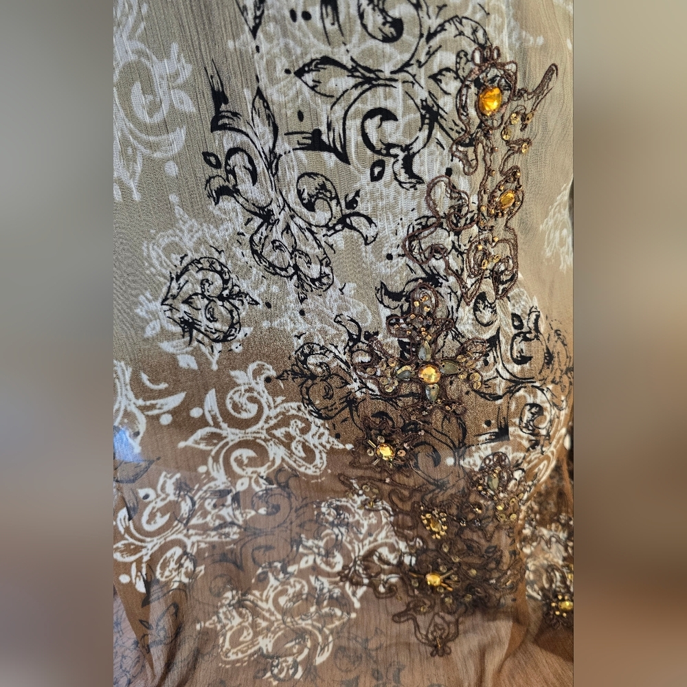 Chicos Sheer Tunic Size Medium - image 5